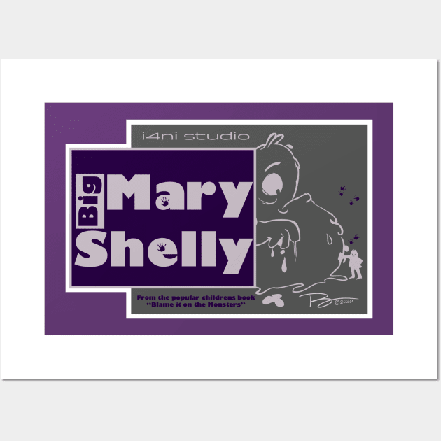 The jelly monster Big Mary Shelly Wall Art by i4ni Studio